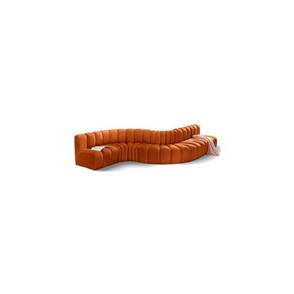 Arc Cognac Velvet Modular Sofa