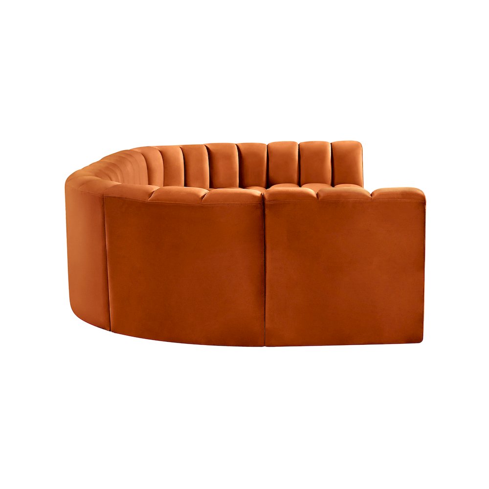 Arc Cognac Velvet Modular Sofa