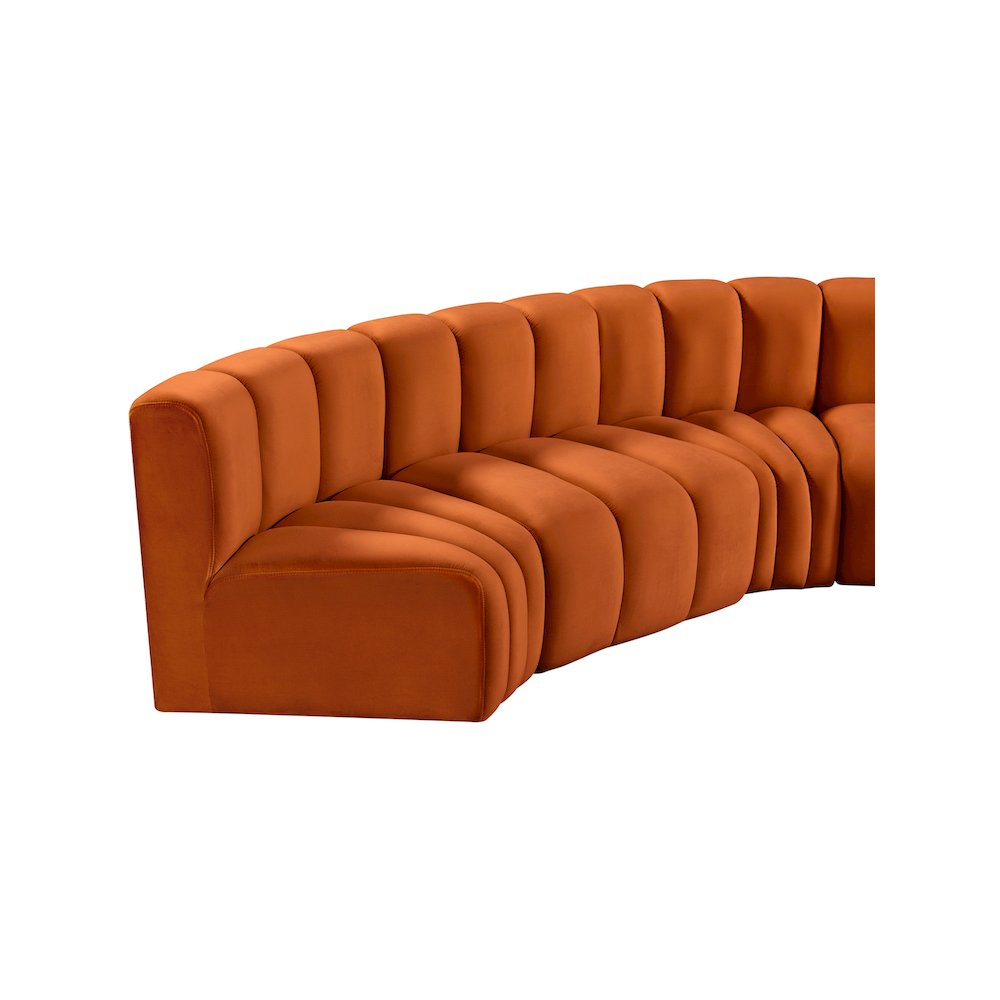 Arc Cognac Velvet Modular Sofa