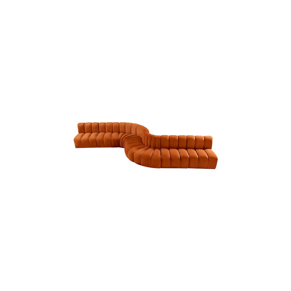 Arc Cognac Velvet Modular Sofa