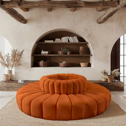 Arc Cognac Velvet Modular Sofa
