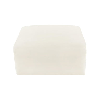 Arc Cream Velvet Ottoman