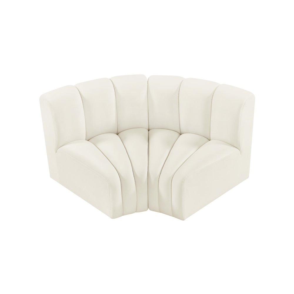 Arc Cream Velvet Modular Sofa