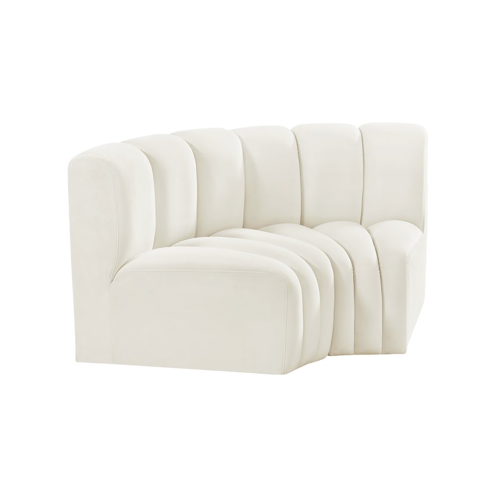 Arc Cream Velvet Modular Sofa