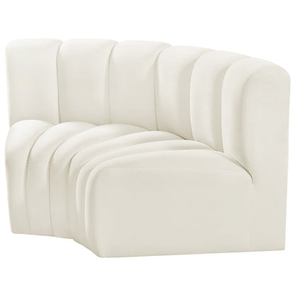 Arc Cream Velvet Modular Sofa