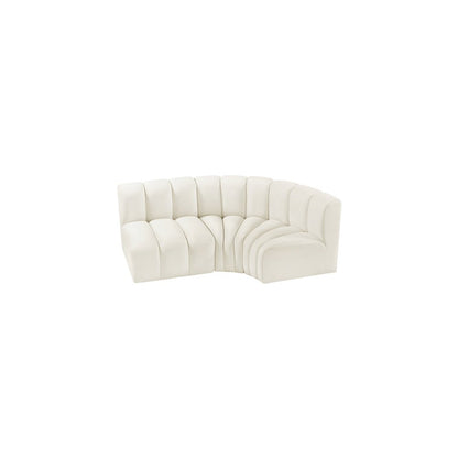 Arc Cream Velvet Modular Sofa