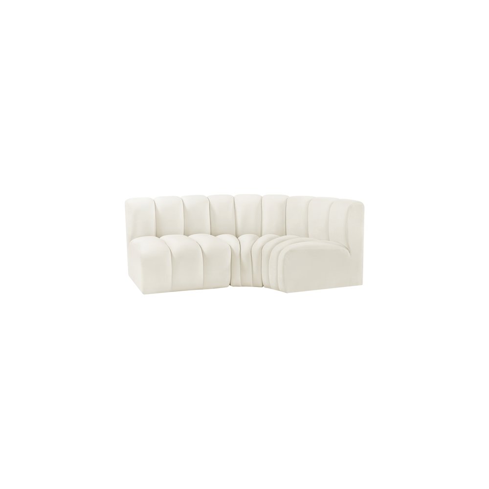 Arc Cream Velvet Modular Sofa