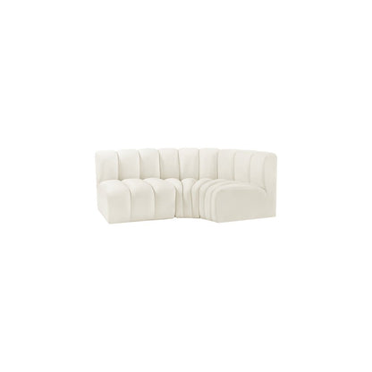 Arc Cream Velvet Modular Sofa
