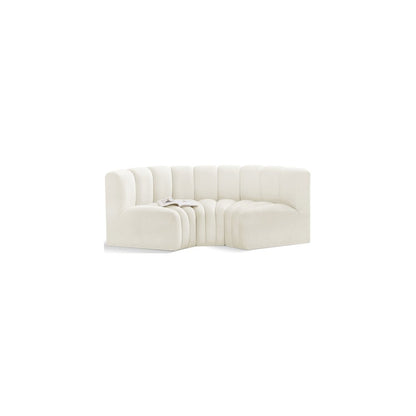 Arc Cream Velvet Modular Sofa