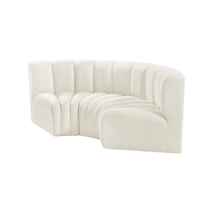 Arc Cream Velvet Modular Sofa