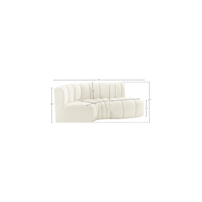 Arc Cream Velvet Modular Sofa