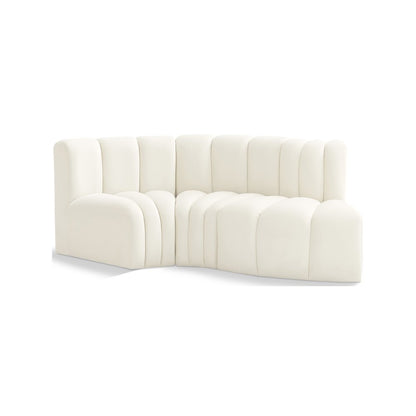 Arc Cream Velvet Modular Sofa