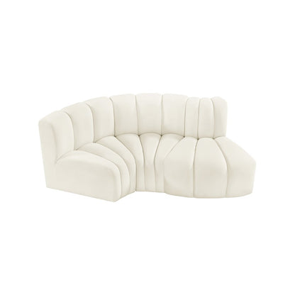 Arc Cream Velvet Modular Sofa