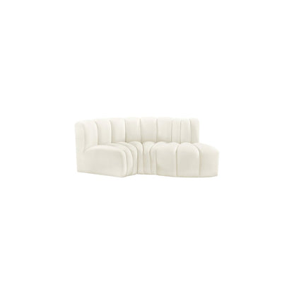 Arc Cream Velvet Modular Sofa
