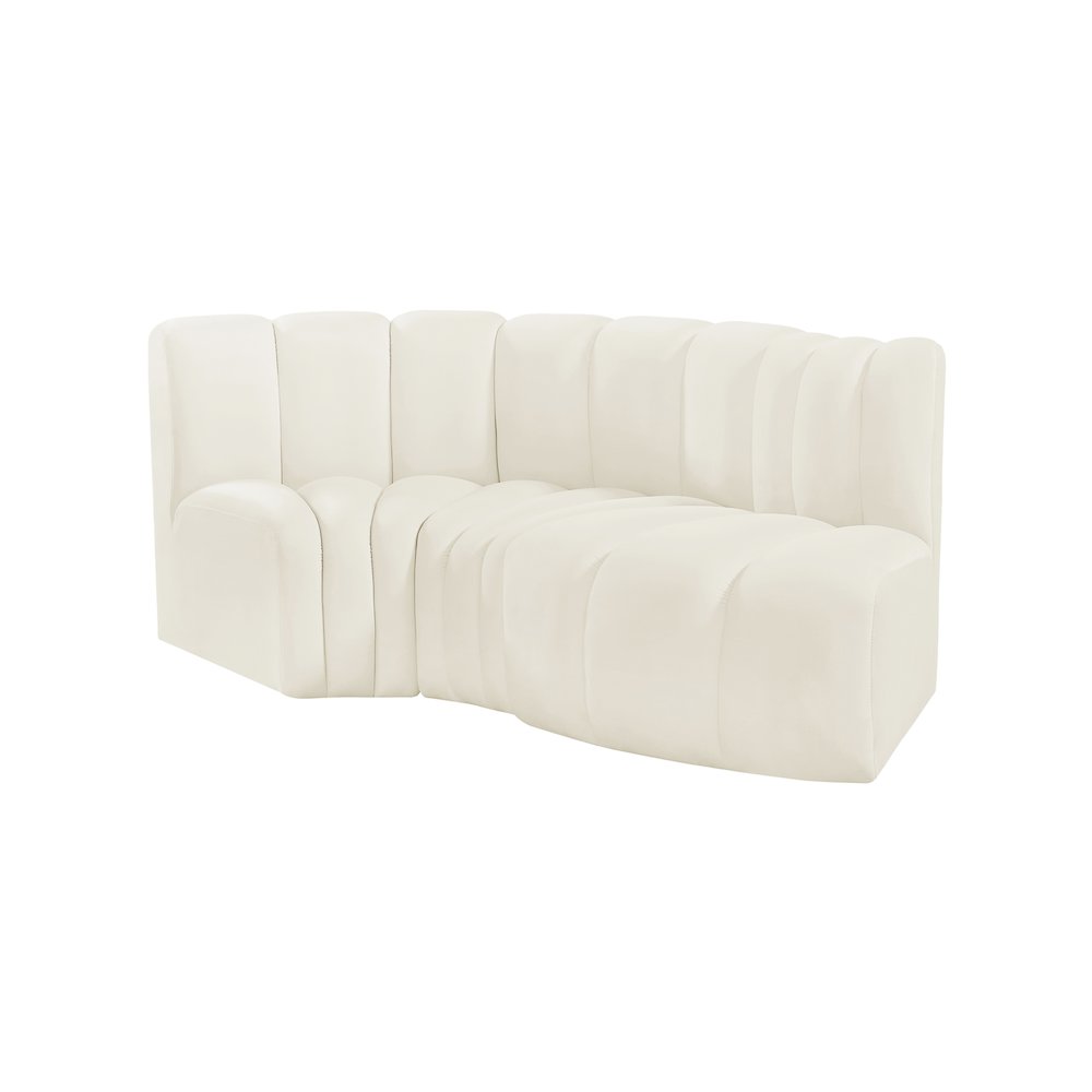 Arc Cream Velvet Modular Sofa