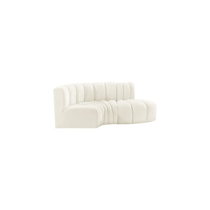 Arc Cream Velvet Modular Sofa