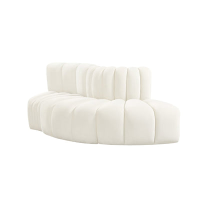 Arc Cream Velvet Modular Sofa