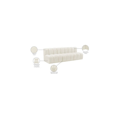 Arc Cream Velvet Modular Sofa