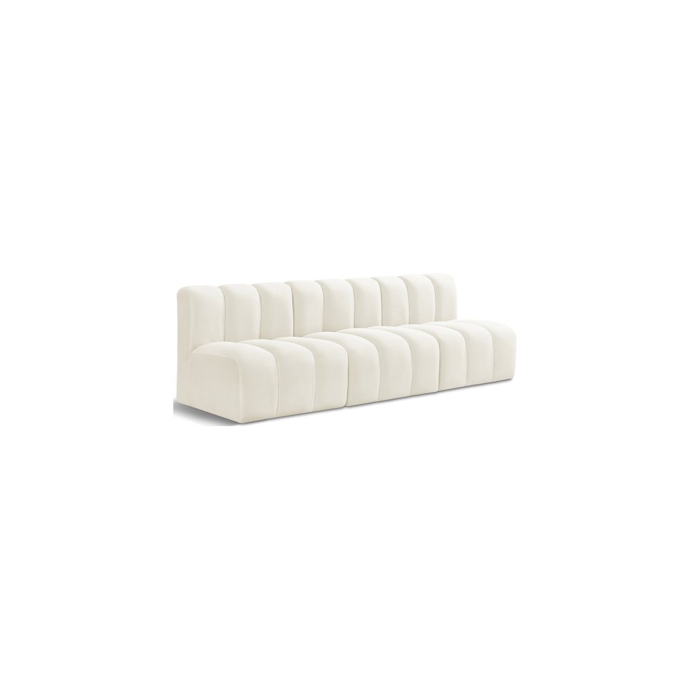 Arc Cream Velvet Modular Sofa
