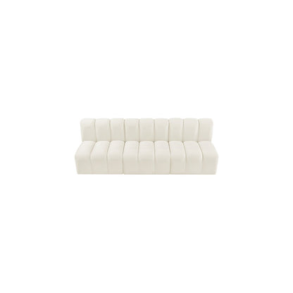 Arc Cream Velvet Modular Sofa