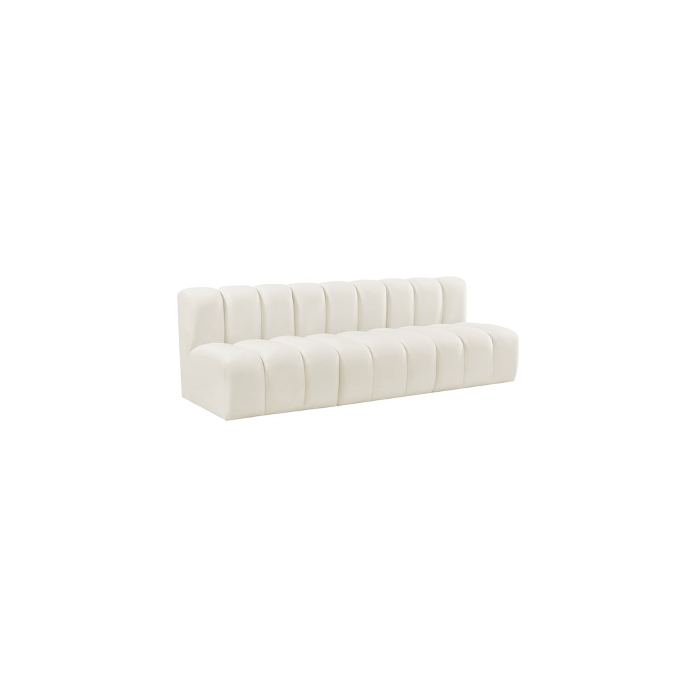 Arc Cream Velvet Modular Sofa