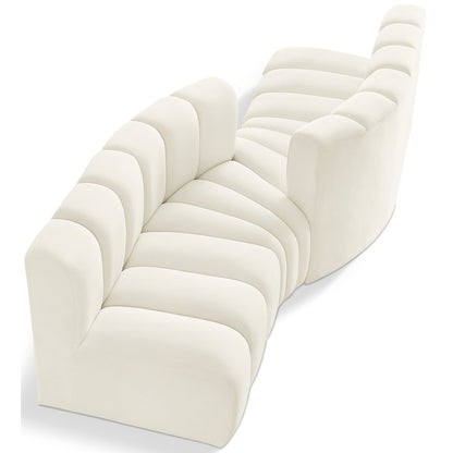 Arc Cream Velvet Modular Sofa