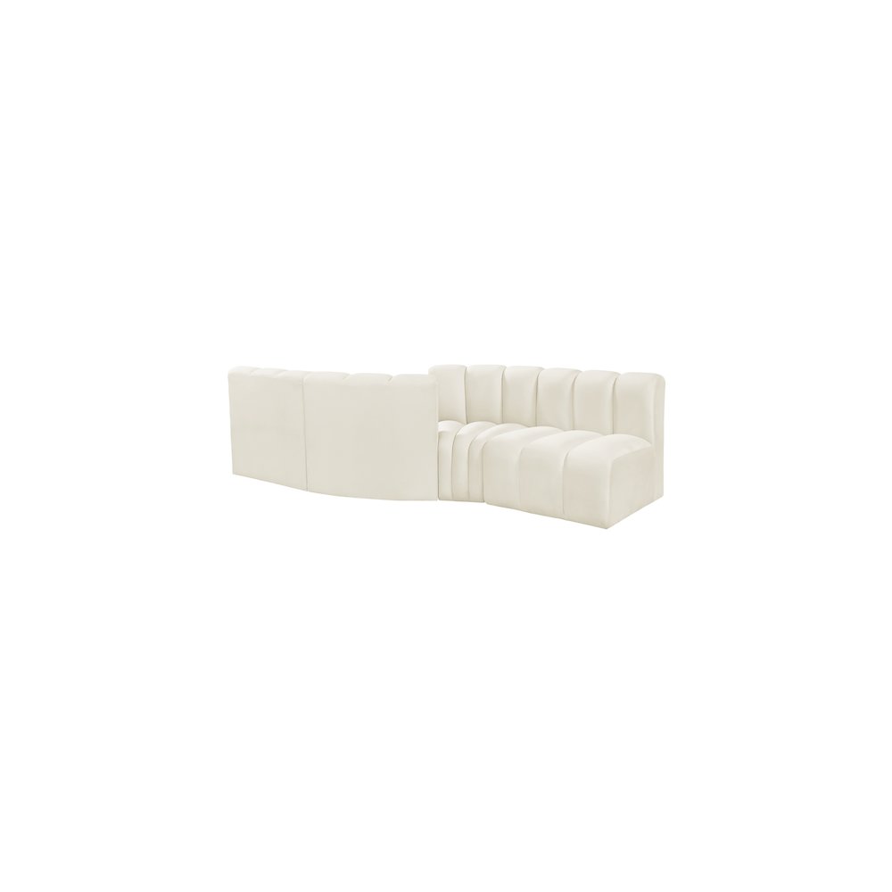 Arc Cream Velvet Modular Sofa