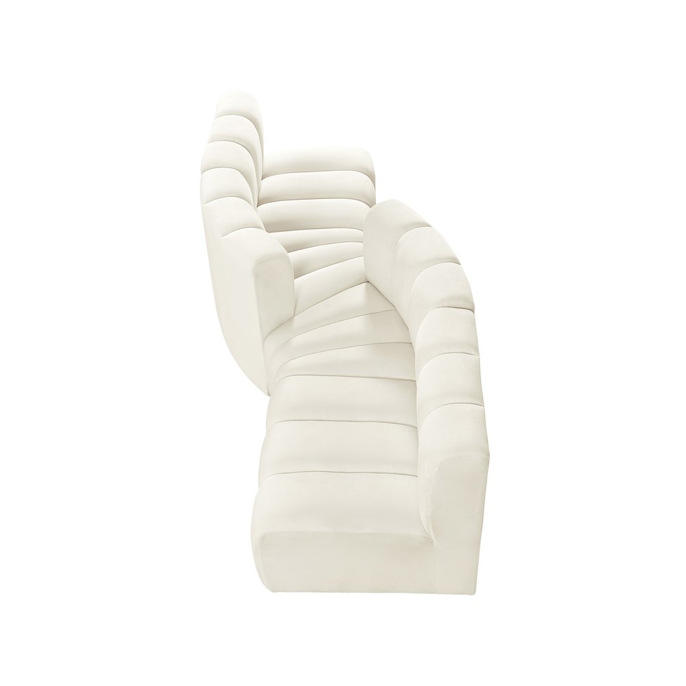 Arc Cream Velvet Modular Sofa