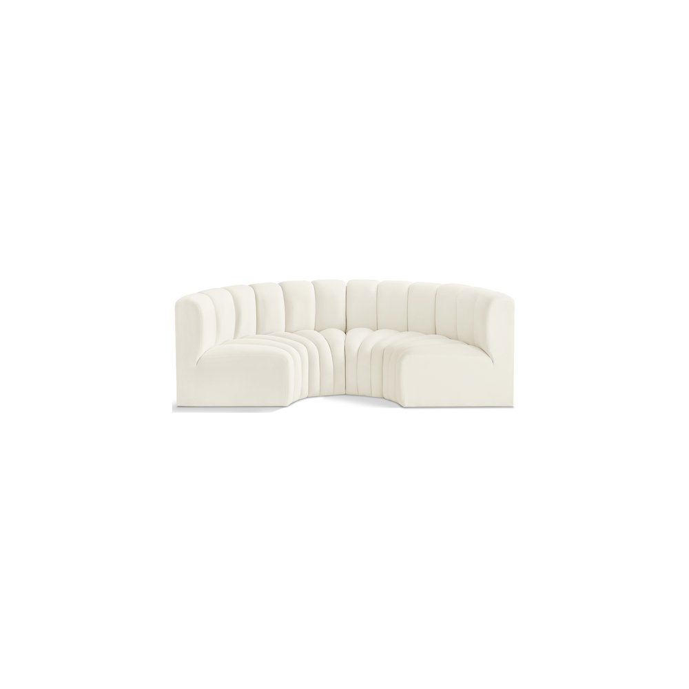 Arc Cream Velvet Modular Sofa