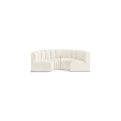 Arc Cream Velvet Modular Sofa