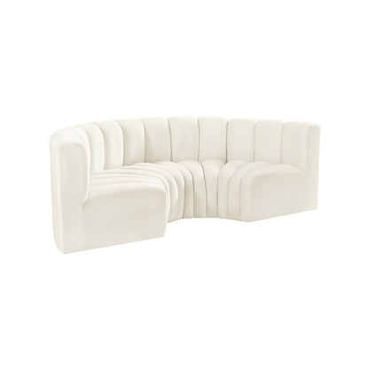 Arc Cream Velvet Modular Sofa