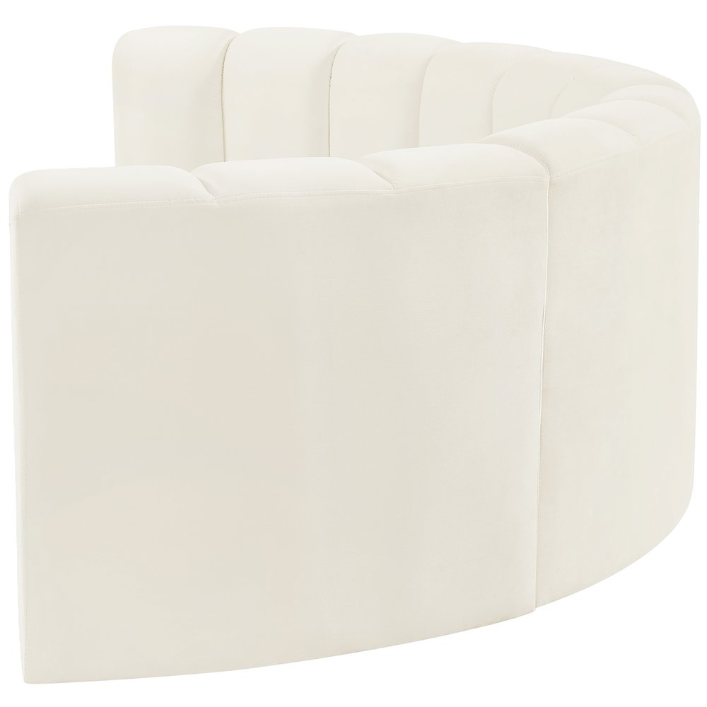 Arc Cream Velvet Modular Sofa