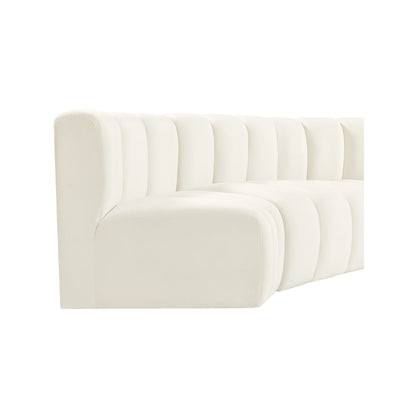 Arc Cream Velvet Modular Sofa