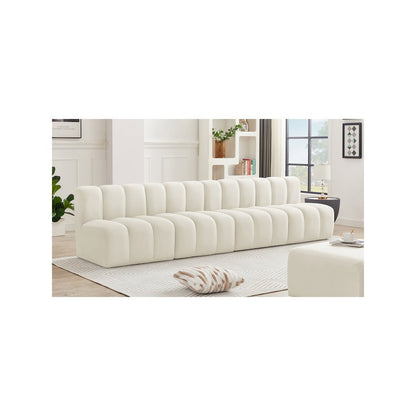 Arc Cream Velvet Modular Sofa