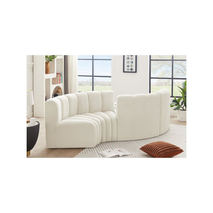 Arc Cream Velvet Modular Sofa