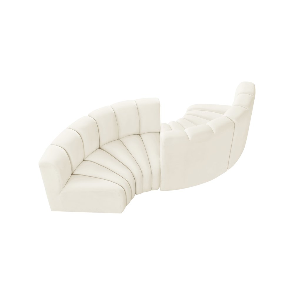 Arc Cream Velvet Modular Sofa