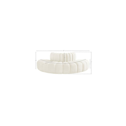 Arc Cream Velvet Modular Sofa
