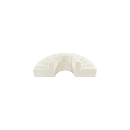 Arc Cream Velvet Modular Sofa