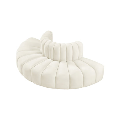 Arc Cream Velvet Modular Sofa