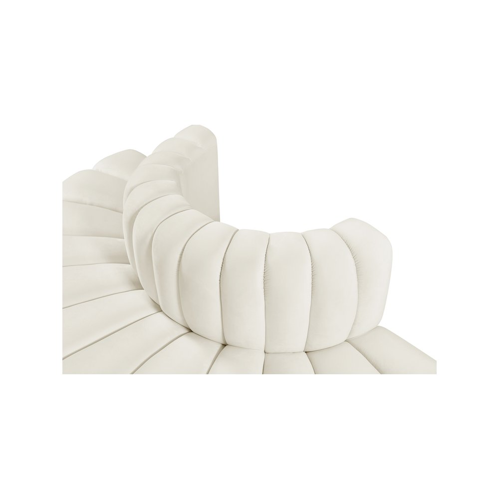 Arc Cream Velvet Modular Sofa