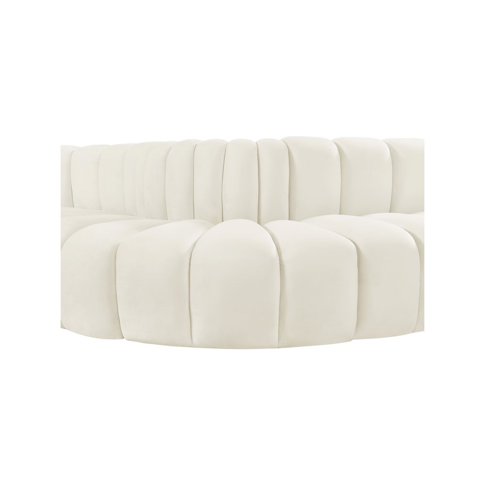 Arc Cream Velvet Modular Sofa