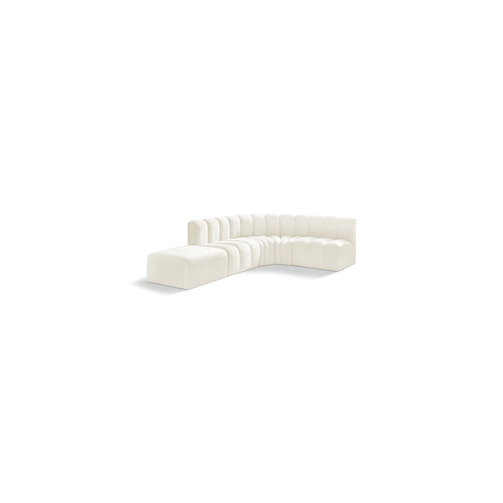 Arc Cream Velvet Modular Sofa