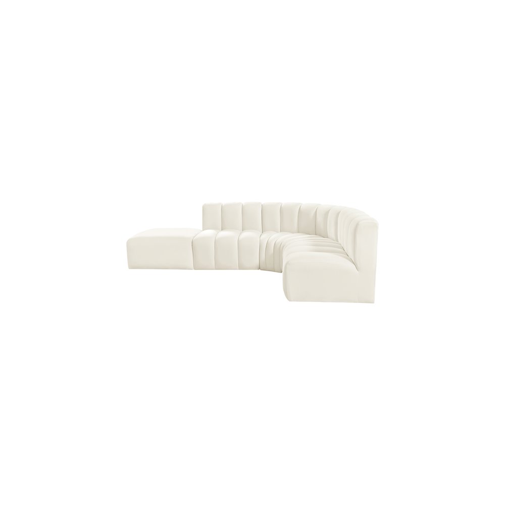 Arc Cream Velvet Modular Sofa
