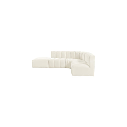 Arc Cream Velvet Modular Sofa