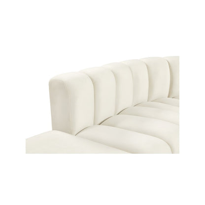 Arc Cream Velvet Modular Sofa