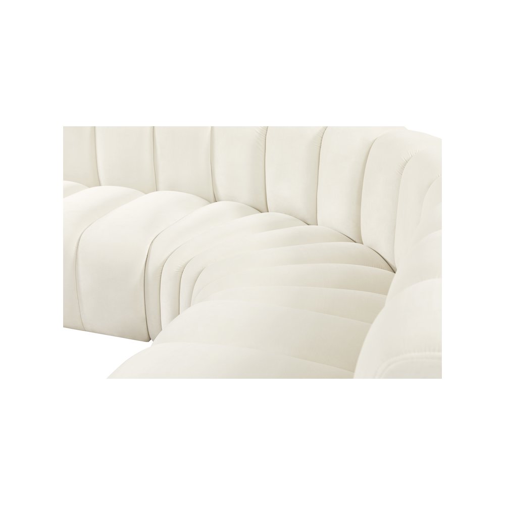 Arc Cream Velvet Modular Sofa