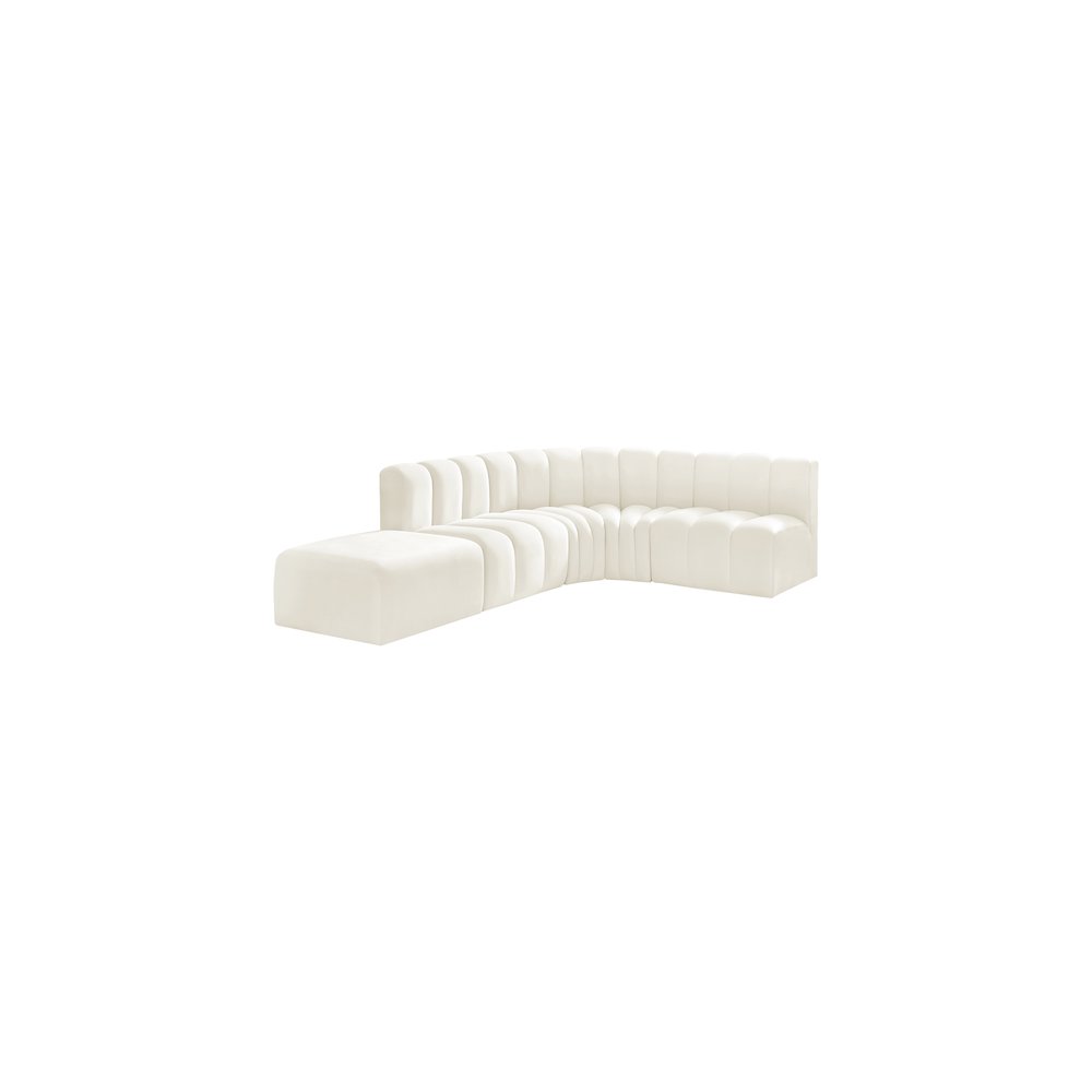 Arc Cream Velvet Modular Sofa