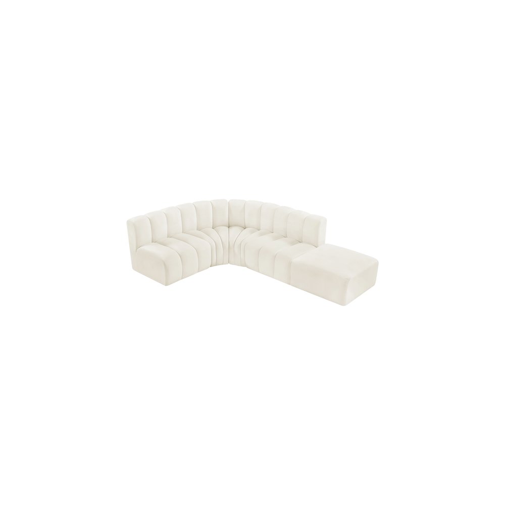 Arc Cream Velvet Modular Sofa