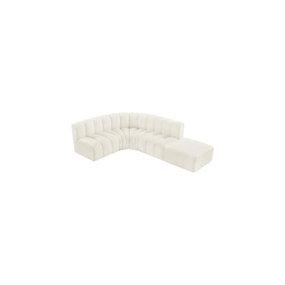 Arc Cream Velvet Modular Sofa