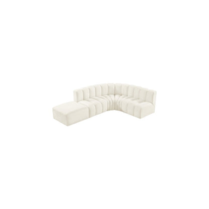 Arc Cream Velvet Modular Sofa